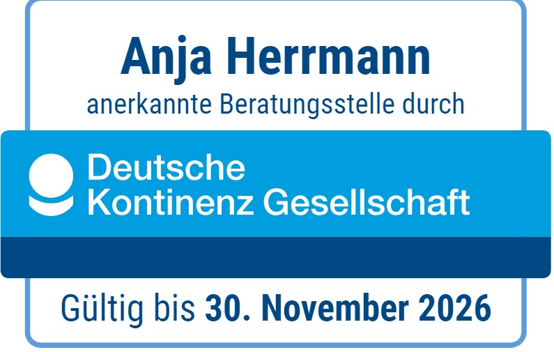 Siegel der Deutschen Kontinenz Gesellschaft für Anja Herrmann